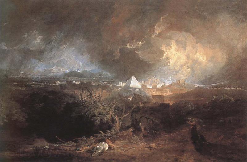 Joseph Mallord William Turner Fifth tragedy of Egypt Norge oil painting art